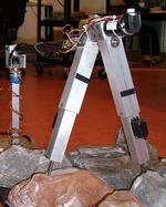 Compass Gait Robot Locomotion in Rough Terrain 